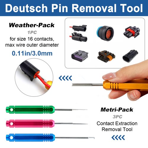 URMECCH Pin Removal Tool Kit Depinning Tools for Mechanics Automotive Electrical Terminals Connector Deutsch Pin Extractor with Hook Set and Brake Fluid Tester