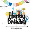 Science Happy Birthday Cake Topper - Mad Scientist Chemistry Theme Party Decor - Kids Boy Girl Baby Shower Glitter Party Decorations Supplies-LIANGSS