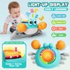 Crawling Crab Baby Toys for 6-12 Months, Baby Musical Toys for 1 Year Old Boys Girls, Tummy Time Crab for Infant Developmental, Toddlers Bilingual Learning Toys, First Christmas Birthday Gifts