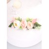 Kercisbeauty Pink and White Hair Comb Prom Girl Floral Headpiece Wedding Brides Bridesmaids Flower Headband Handmade Soft Headband Flower Girl