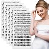 Joez Wonderful 5 Sheets Letters Temporary Tattoos, Waterproof Fake Stickers, Assorted Alphabet Letters Stickers, Black Temporary Tattoo Sticker for Adult Men Women Girls Face Body Decorations