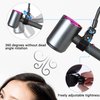 Adjustable Hair Dryer Holder Stand, 360 Degree Rotation Blow Dryer Bracket with Positionable Arm and Suction Cup, Hands Free Hair Dryer Holder for Mirror and Ceramic Tile (Black 1Pack)