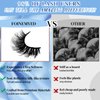 FOINEMYED 21 Pairs False Eyelashes 3 Styles Mixed Strip Lashes 18-25mm Fluffy Eyelashes Pack 8D Volume Super Soft Faux Mink Lashes D Curl Eyelashes