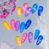 SUPWEE White Blooming Ink Nail Polish Marble Watercolor Ink Nail Painting Gel Nail Blossom Flower Nail Art Design Soak Off UV Gel Manicure DIY Nail Design At Home 10ML(0.33FL OZ)