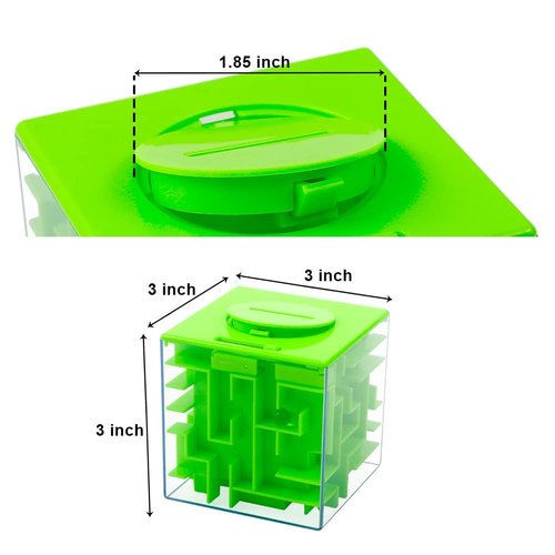 ThinkMax Money Maze Puzzle Box for Kids and Adults, Perfect Money Holder Maze Puzzle Gift Box (Green)