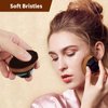 BEAHOT 4 Pack Foundation Makeup Brush - Flat Top Travel Kabuki Brushs Momma Brush for Blending Liquid, Cream or Flawless Powder Cosmetics with Protective Case, Easy to Carry