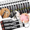Junkin Football Party Favors Football Silicone Keychains Gift Football Game Accessories Football Party Supplies(12 Pieces)