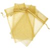 30 Designer Organza Fabric Gift Bags and Gift Pouches Party Gift Bags Gold 5.5" x 9"