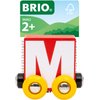 BRIO – Letter Train M | Wooden Train Set Accessory Toy for Kids Age 2 Years Up