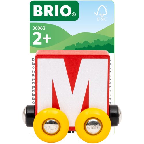 BRIO – Letter Train M | Wooden Train Set Accessory Toy for Kids Age 2 Years Up