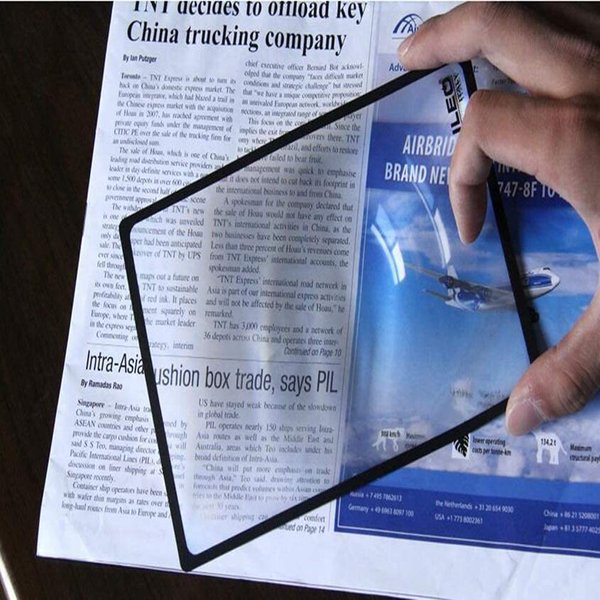 RZJZGZ 3X Premium Magnification Full Page Magnifier Fresnel Lenses Suit for Reading Small Prints & Low Vision Seniors (2Pack)
