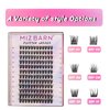 MIZ BARN Lash Clusters 144pcs Lash Extension D Curl Eyelash Clusters, 12-18mm individual Lashes Fluffy False Eyelashes Clusters DIY at Home (D-12-18 MIX)(DIY 06)