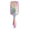 iscream Rainbow Sprinkles 9" Nylon Bristle Brush for Wet or Dry Hair with Floating Sprinkles