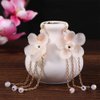 5Pcs Alloy Hair Sticks Pins Long Tassel Hanfu Chinese Flower Hair Clips Crystal Hair Pins Headwear Sets for Women and Girls