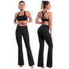 BUBBLELIME 29"/31"/33"/35"/37" 4 Styles Women's High Waist Bootcut Yoga Pants - Basic Nylon_Black L-31 Inseam