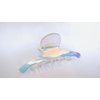 Generic Clear color change iridescent design hair claw clip for fine, thin hair