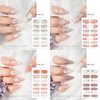 8 Sheets Spring Nail Wraps Stickers Decals Self-Adhesive White Flower Wing Star Nail Design Nail Polish Stickers with Nail File Floral Full Nail Wraps for Women DIY Manicure Nail Decoration Supply