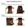DOORES Seamless Clip in Hair Extensions Real Human Hair, Dark Brown to Chestnut Brown 18 Inch 7pcs 110g, Human Hair Extensions Seamless Clip in Hair Extensions Straight Invisi Edge Hair Extensions
