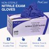 ProCure [200 Count Disposable Nitrile Gloves X-Small - Powder Free, Rubber Latex Free, Medical Exam Grade, Non Sterile, Ambidextrous - Soft with Textured Tips - Cool Blue