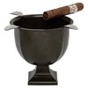 Stinky Cigar Ashtray, Tall Deep Bowl Design, 4 Stirrups, Windproof, Old Patina