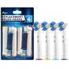 Professional White Replacement Toothbrush Heads w/ 3D Whitening, Compatible with Oral-B Braun Electric Toothbrush- 4 Pro Style- Fits The Oralb Kids Care 1000 Etc.
