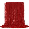 EOBOH 72PCS Bead Necklace, Red Christmas Bead Stuff Party Favors, 33" Necklaces Festival Parade Throw Accessories for Wedding Birthday Valentines Mardi Gras Christmas Celebrations Decorations