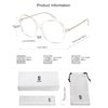 SOJOS Oversized Square Blue Light Blocking Glasses for Woman Big Frame TR90 Clear Lens Eyeglasses SJ5097, Crystal Frame/Anti-Blue Light Lens