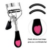 Pinkiou Eyelash Curlers with Comb and Eeylash Separator Set Professional Lash Curler with Built-in Comb Ergonomic Heart-Shaped Handle and Eyelash Comb Tool for Daily Makeup
