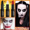 WENJLYJ 3 PCS Face Body Paint Stick,Sports Eye Black Baseball Stick Professional Eyeblack Face Paint Halloween SFX Goth Makeup for Sports Clown Festival Cosplay Costume（White+Black+Red）