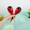 Maracas, Wooden Shaker Musical Percussion Instrument for Adult Kids Babies Toddlers, Ladybird