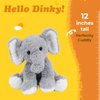 Mikee Fluffie Elephant Stuffed Animals Soft Plush Toy for Girls Boys,12" Grey Soft Huggable Gifts for Birthday Christmas Easter Stuffed Animals for Kids