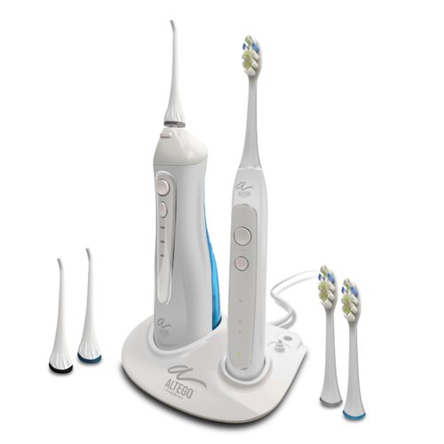 Altego by Chargeworx Ultra Sonic Electric Toothbrush and Water Flosser Combo Set with Inductive Charging, Rechargeable Cordless, Advanced Teeth Whitening, Dental Oral Irrigator