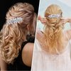 Rhinestone Hair Clips, 2 Pcs Crystal Hair Clips Sparkly Hair Clips Prom Hair Accessories Fancy Hair Clips Silver Hair Clips For Women Jeweled Hair Clips For Brides Flower Girls Jewelry Barrette