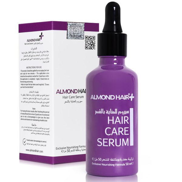 Almond Hair Growth Serum – 1-Pack Hair Regrowth Treatment for Women – Hair Serum for Hair Growth, Hair Thinning and Loss – Natural Henna Extract–Women’s Hair Growth Treatment for Damaged Hair (1 Pack)