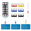 73Pcs(6Sets) Terminal Block Set, 6Pcs 4 Positions 600V 15A Dual Row Screw Terminal Strip Block + 6Pcs Pre-Insulated Terminals Barrier Strip + 60Pcs Insulated Fork Wire Connector by CGele…