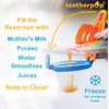 teetherpop - Fillable Silicone Teether for Breastmilk, Water, Purees & More, Baby Popsicle Teethers for Freezing Milk & Cooling Teething Relief (PinkLimon)