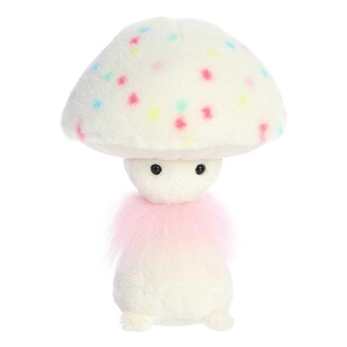 Aurora® Vibrant Fungi Friends™ Vanilla Cupcake Stuffed Animal - Unique Design - Loveable Companions - White 9 Inches