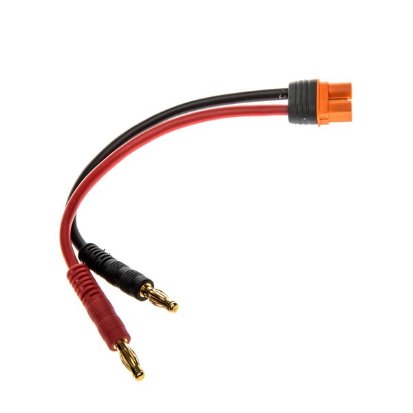 Spektrum Adapter: IC3 Battery / 4mm Male Bullets with 6" Wires, 13 AWG, SPMXCA315