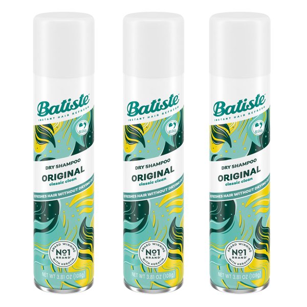 Batiste Original Dry Shampoo, Waterless Shampoo, 3.81oz 3 pack