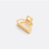 Cubahop Hair Claw Gold Hair Clips Non Slip Claw Clips Square Hair Accessories Daily Party Gift for Women and Girls (2PCS)