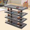 Generic 1/64 Scenery Diorama Parking Lot Vehicle Garage Acrylic Showcase New, Simulation Parking Lot Display Case Desktop Decor, Black 4 Tires