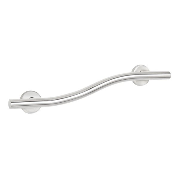 Seachrome 24 inch Bathroom Wave Grab Bar Polished Finish