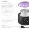 Salon Sundry Portable Electric Hot Wax Warmer Machine for Hair Removal - Black with Purple Lid