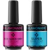 Gel Polish Base Top Coat: 2 Pcs Quick Dry Gel Nail Polish Base and Top Coat Clear Long Lasting U V Light Gel Nail Polish Base and Top Coat Set