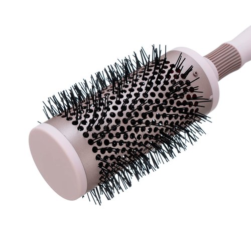 KISMETICS Fast Dry Round Brush with Ceramic Ion Thermal Barrel and Nylon Bristles,Argan oil Round Hair Brush for Blow Drying,Styling,Curling,Straightening, for All Hair Types-53mm
