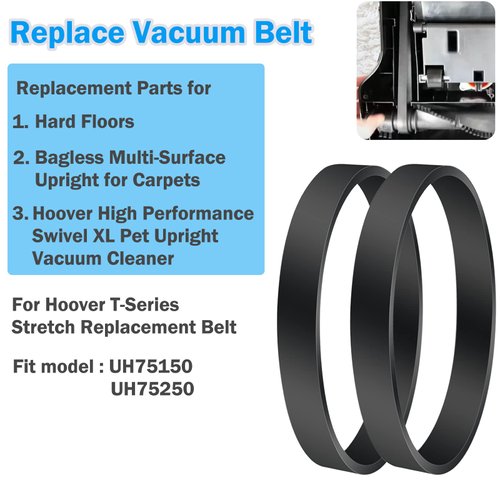 Vacuum Belts Replacement for Hoover High Performance Vacuum Cleaner Elite Swivel XL Pet Upright Vacuum Cleaner, Fit Models: UH75100, UH75110, UH75150, UH75160, UH75200, UH75210, UH75250