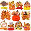 11 Pack Thanksgiving Honeycomb Centerpiece Fall Party Decorations Supplies 3D Autumn Fall Thanksgiving Centerpieces for Tables Happy Friendsgiving Thanksgiving Party Decorations Supplies
