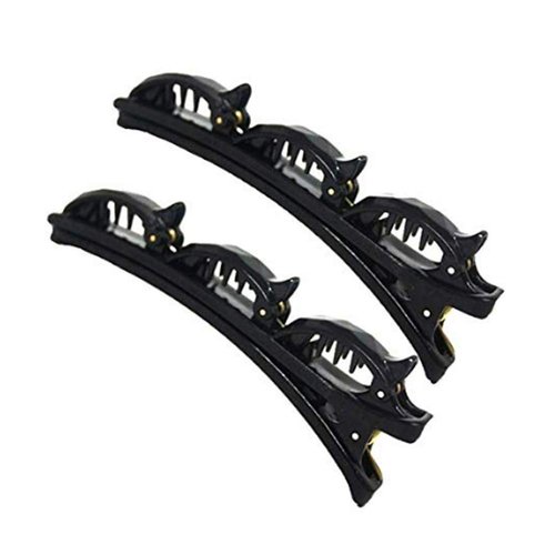 5 Pcs Black Double Layers Twist Band Plait Hair Clips Front Hair Clips Hairpin Fashion Braider Hair Tools Hair Styling Accessories for Women and Girls
