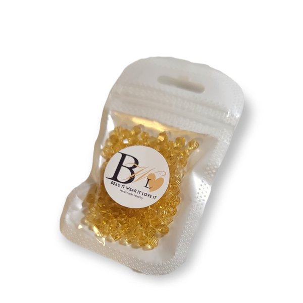 Bead It Wear It Love It Bicone Style Faceted Crystal Dreadlock Loc Sprinkles Hair Beads, Loc Jewelry For Dreadlocks (Gold)