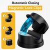 MELUBEE Snap-on Magnetic Cable Clips 6-Pack – 360 Degrees Rotation Cord Holders for Desk, Dorm, Office, Nightstand Organization – Adhesive Charger & Wire Management for Phone, Laptop, Computer
